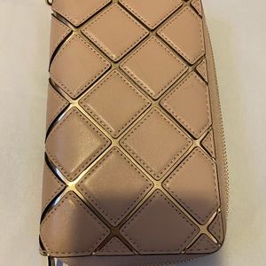 Light Pink and Gold MK wallet